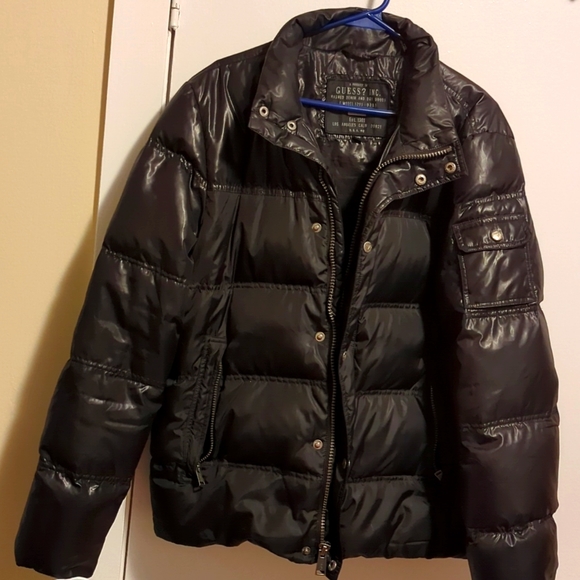 guess feather jacket